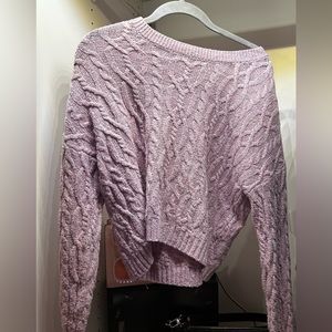 Target light purple cableknit sweater